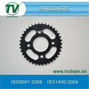 black motorcycle sprocket